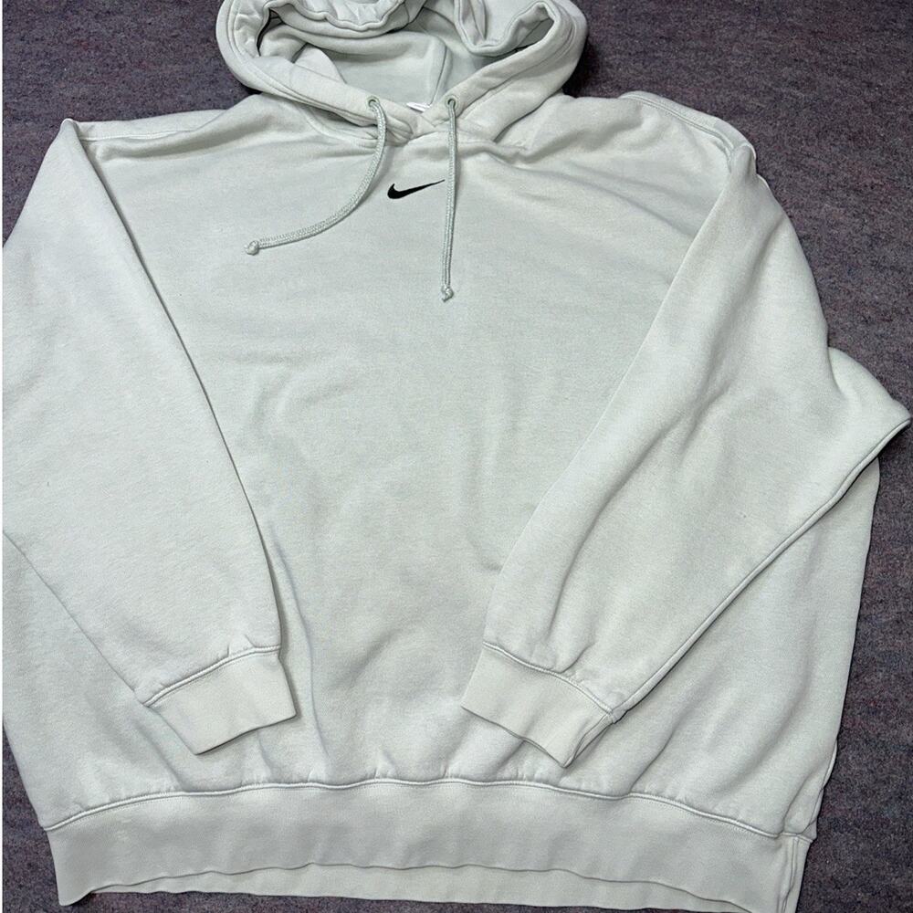 Nike Center Swoosh Hoodie Mint Green Black Size XL Y2K Retro Skater 2000s